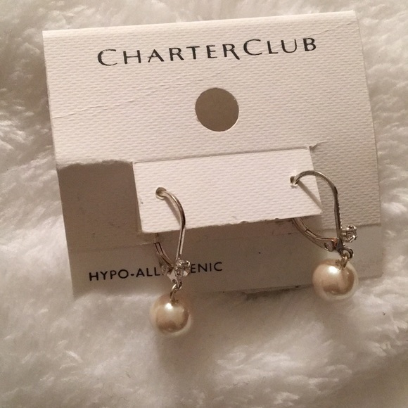 Charter Club Jewelry - Charter Club Hyper-Allergenic Pearl Earrings